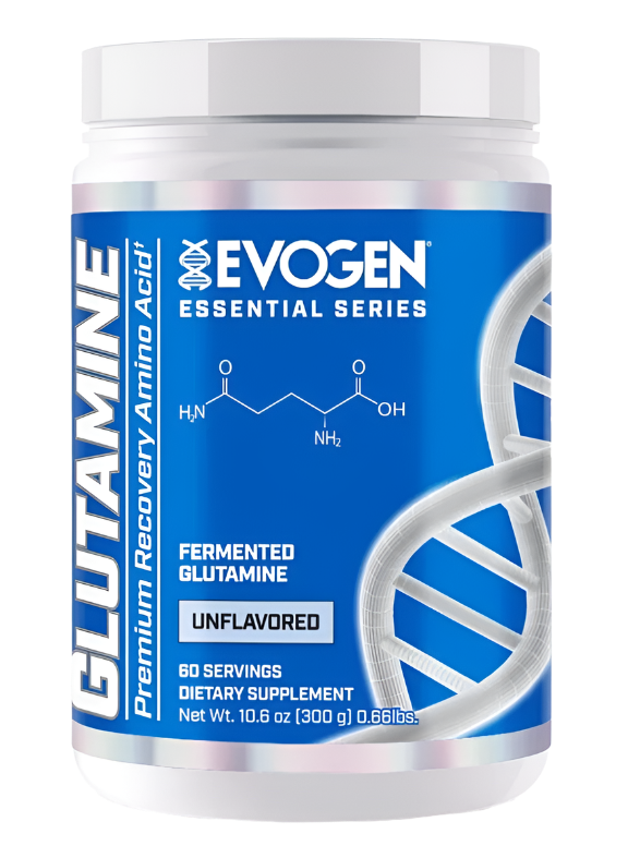 Evogen Glutamine Powder Unflavored 300g - Pure L-Glutamine Supplement for Muscle Recovery, Immune Support & Digestive Health - Ideal for Athletes, Bodybuilders & Fitness Enthusiasts Post-Workout