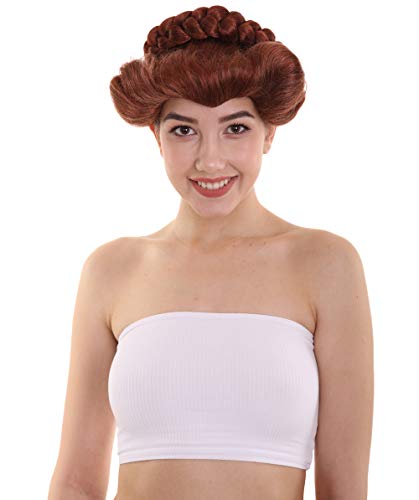 HPO Mary Queen of Scots Mary Stuart Brown Historical Cosplay Wig - Perfect for Renaissance Fairs, Theater Performances & Scottish History Reenactments
