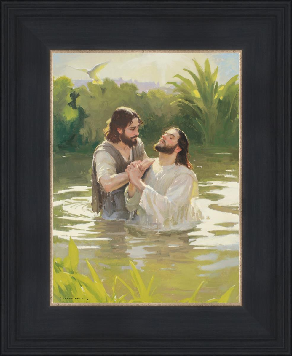 Baptism of The Savior - Religious Christian Wall Art for Home & Church Decor - Perfect for Baptism Ceremonies & Spiritual Inspiration