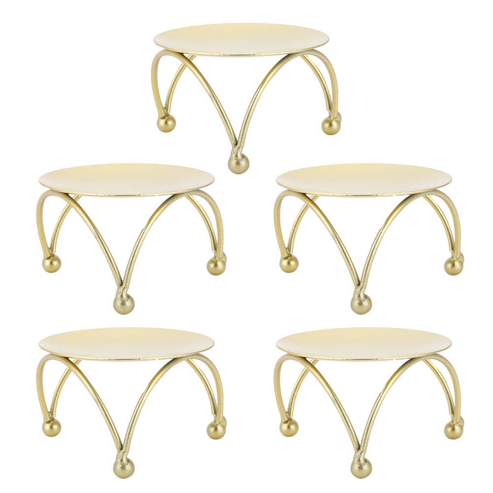 Tomantery Wrought Iron Candlestick Set - 5-Piece Elegant Candle Holders for Dining Table & Living Room Decor | Rustic Home Centerpiece for Weddings, Parties & Romantic Dinners
