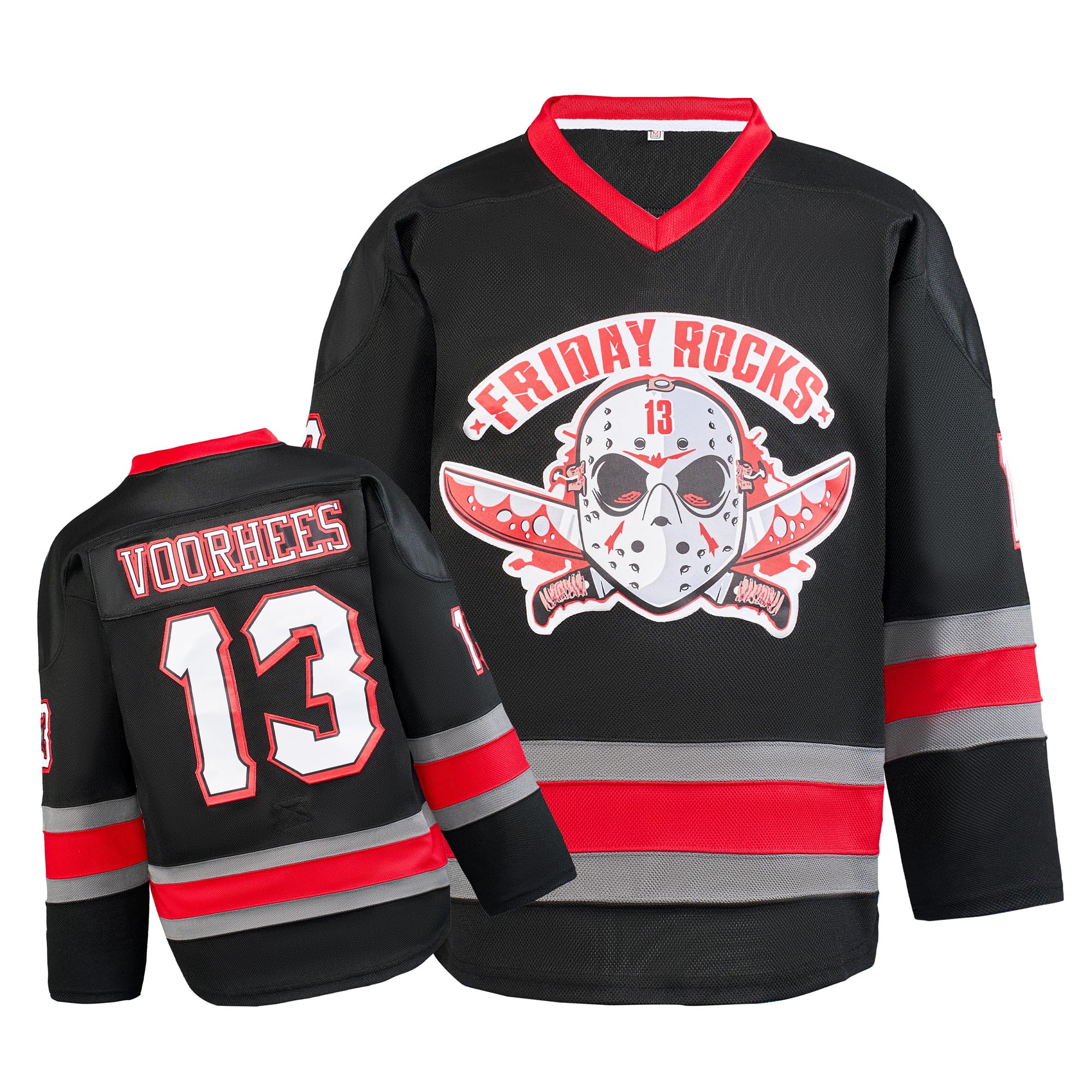 Jason Movie Hockey Jerseys & Hockey Mask Halloween T-Shirt - Friday the 13th Horror Fan Gift for Men & Women - Perfect for Halloween Costumes, Horror Movie Nights & Hockey Games