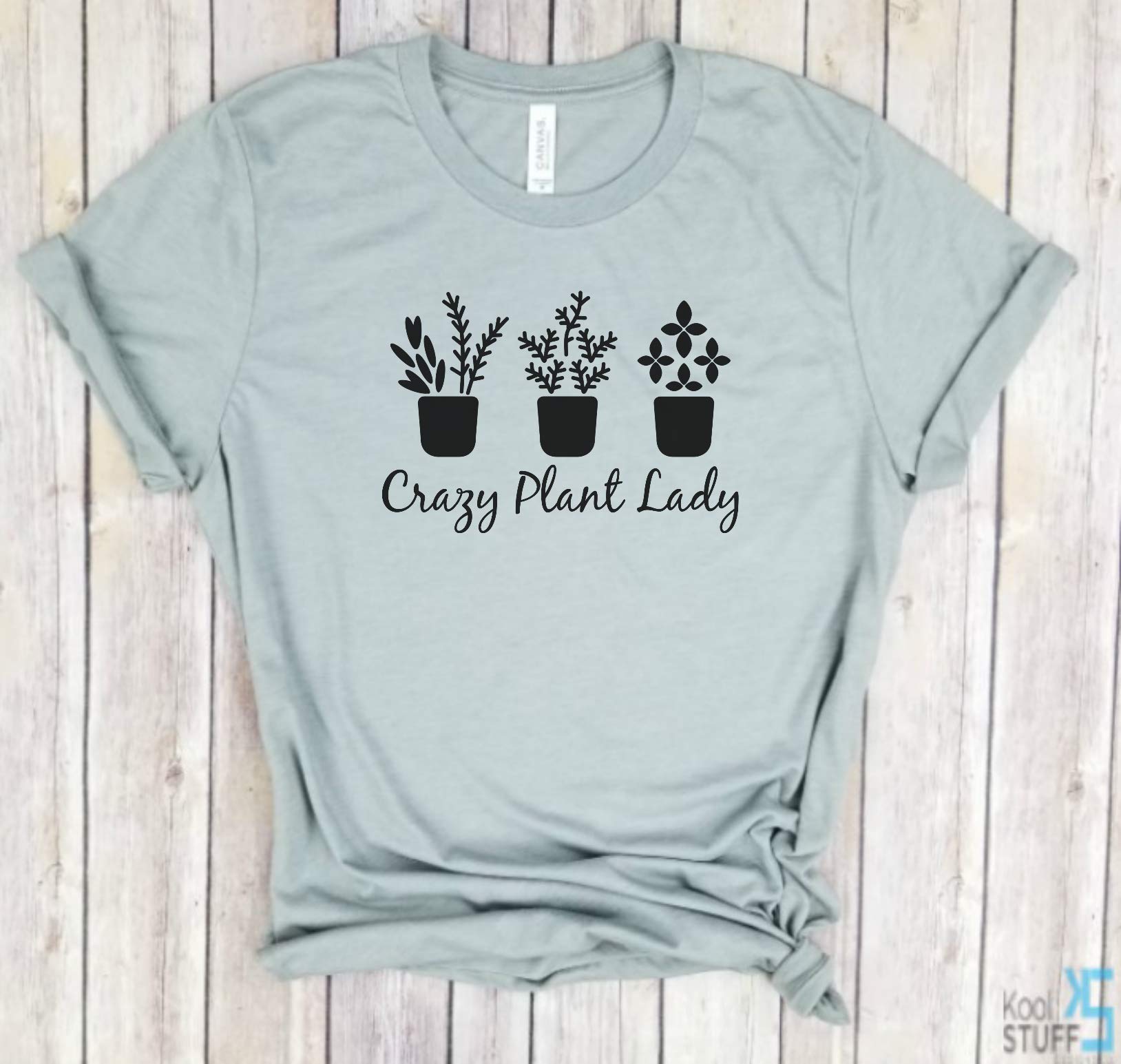 Crazy Plant Lady T-Shirt - Gardening Shirt for Women, Plant Lover, Vegan & Eco-Friendly Apparel, Perfect for Farmers, Gardeners & Plant Enthusiasts - Great for Gardening, Farm Work & Outdoor Activities