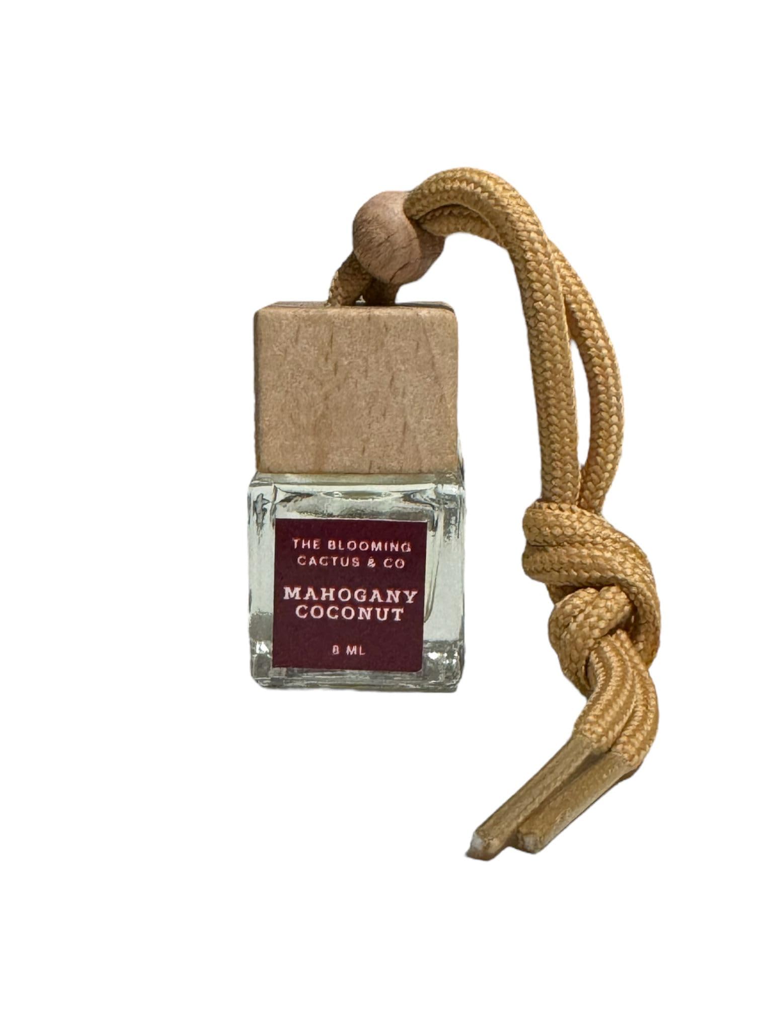 Premium Car Diffuser - Aromatic Mahogany Coconut Scent (8ml) | Elegant Car Accessory & Small Room Fragrance | Perfect for Road Trips, Office & Home Relaxation