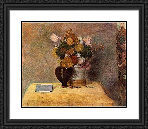 Black Ornate Wood Frame with Double Matting