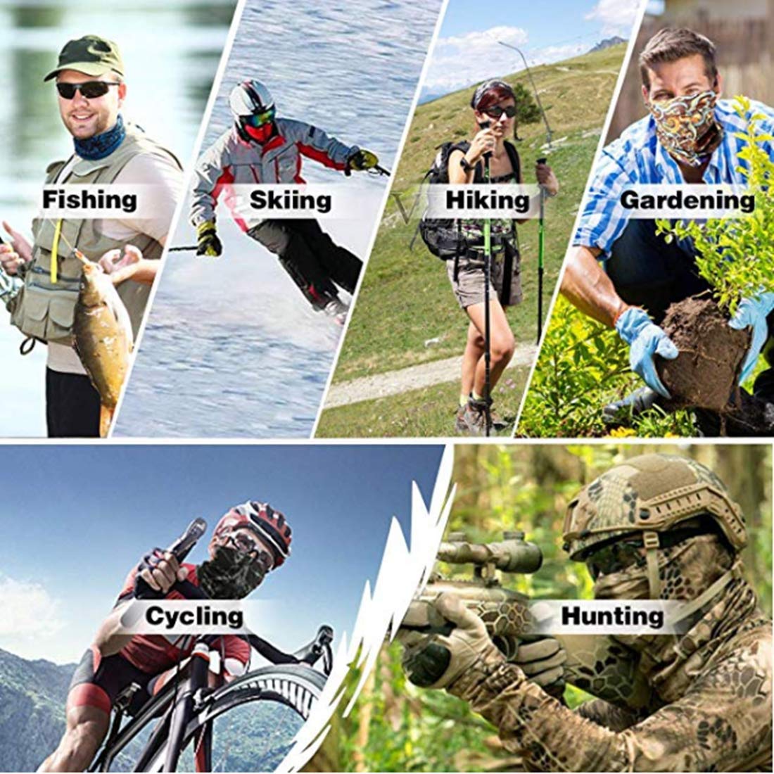 Seamless Neck Gaiter Scarf - UV Protection Face Mask & Bandana for Motorcycle, Cycling, Running - Breathable & Lightweight for Outdoor Sports & Daily Wear