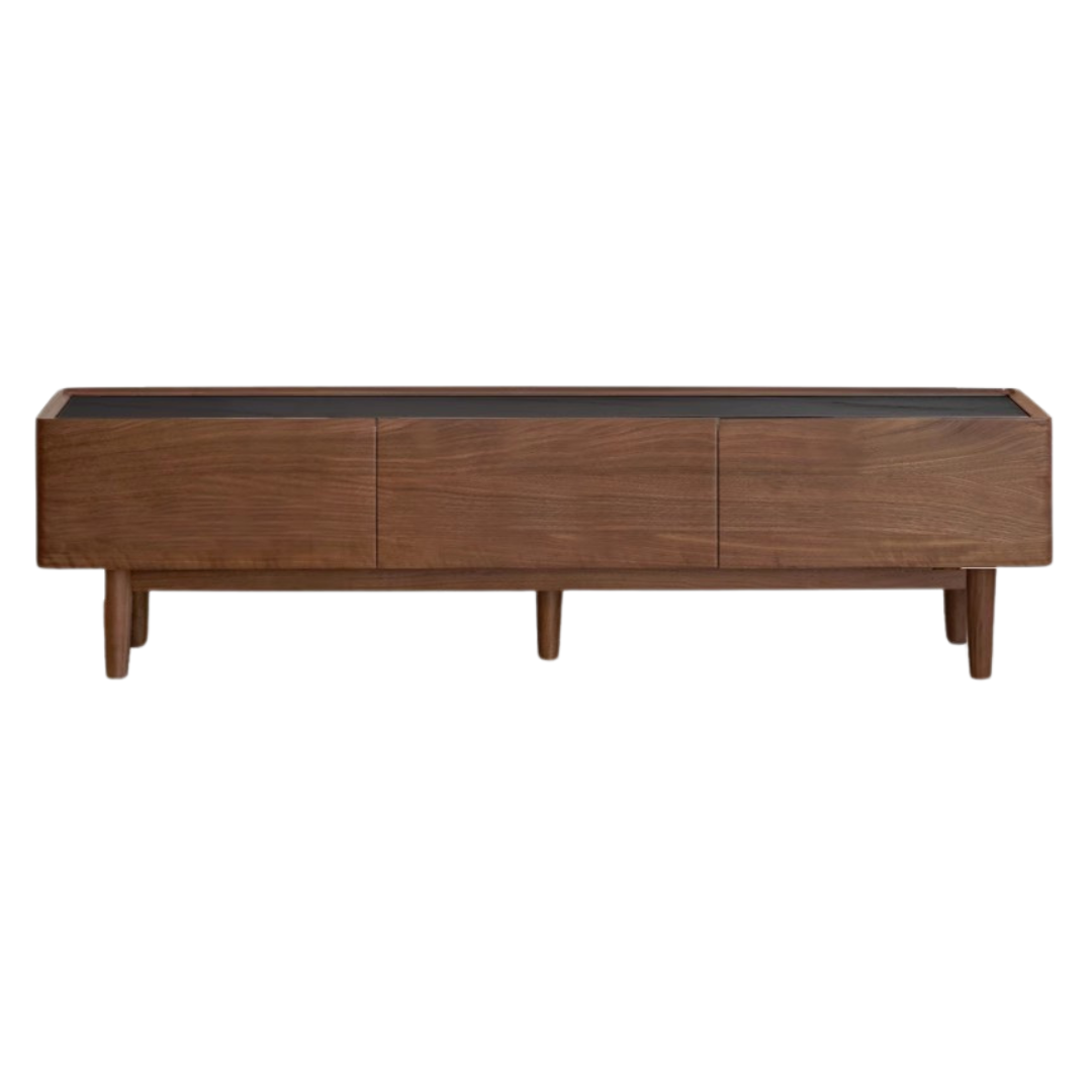 62.5х14.9х16.5 inch/ 150х38х42сm/ Walnut color / three-pull slate TV cabinet