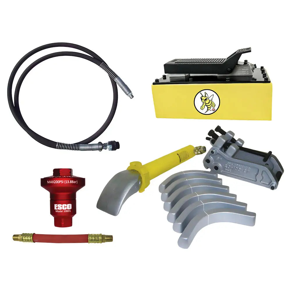 ESCO Giant 10843 Heavy Duty Tire Bead Breaker Kit with 5 Qt Yellow Jackit Metal Air Pump - Professional Automotive Tire Repair Tool for Trucks, ATVs & Farm Equipment