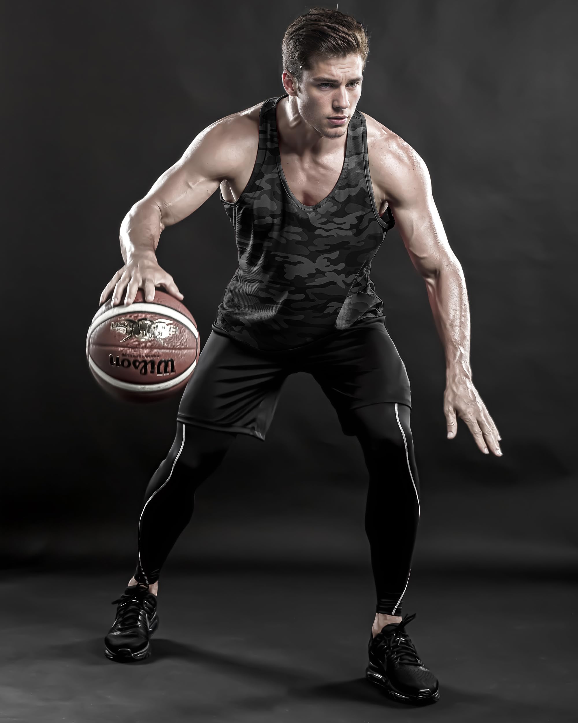 DRSKIN Men's 4-Pack/3-Pack/1-Pack Sleeveless Muscle Tank Tops - Y-Back Athletic Shirts for Gym, Workout & Training - Moisture Wicking & Quick Dry Fit - Perfect for Weightlifting, Running & Summer Sports