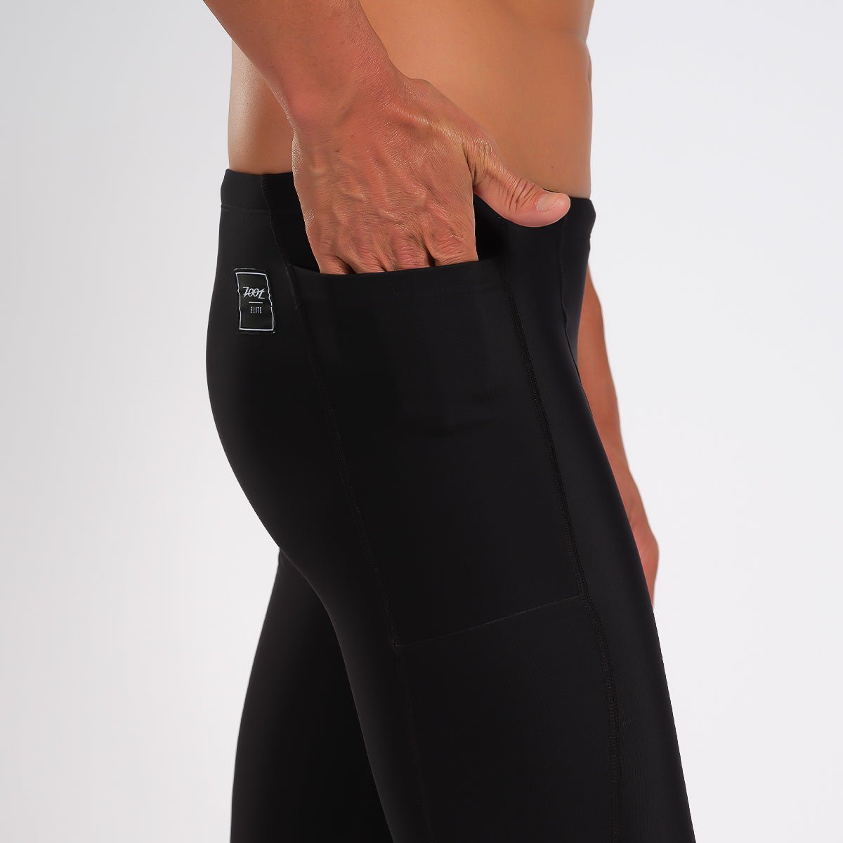 Men's Elite Run Thermo Tight - Black - High-Performance Running Tights for Cold Weather Training & Gym Workouts