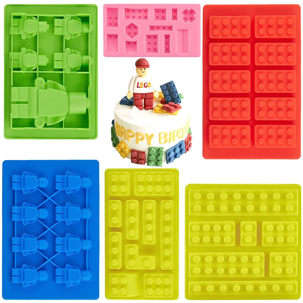 INKU Chocolate Brick Candy Silicone Mold - 6 Cavity Silicone Candy Molds for DIY Chocolate, Candy Making, Baking & Dessert Decorations - Perfect for Holidays, Parties & Gift Giving