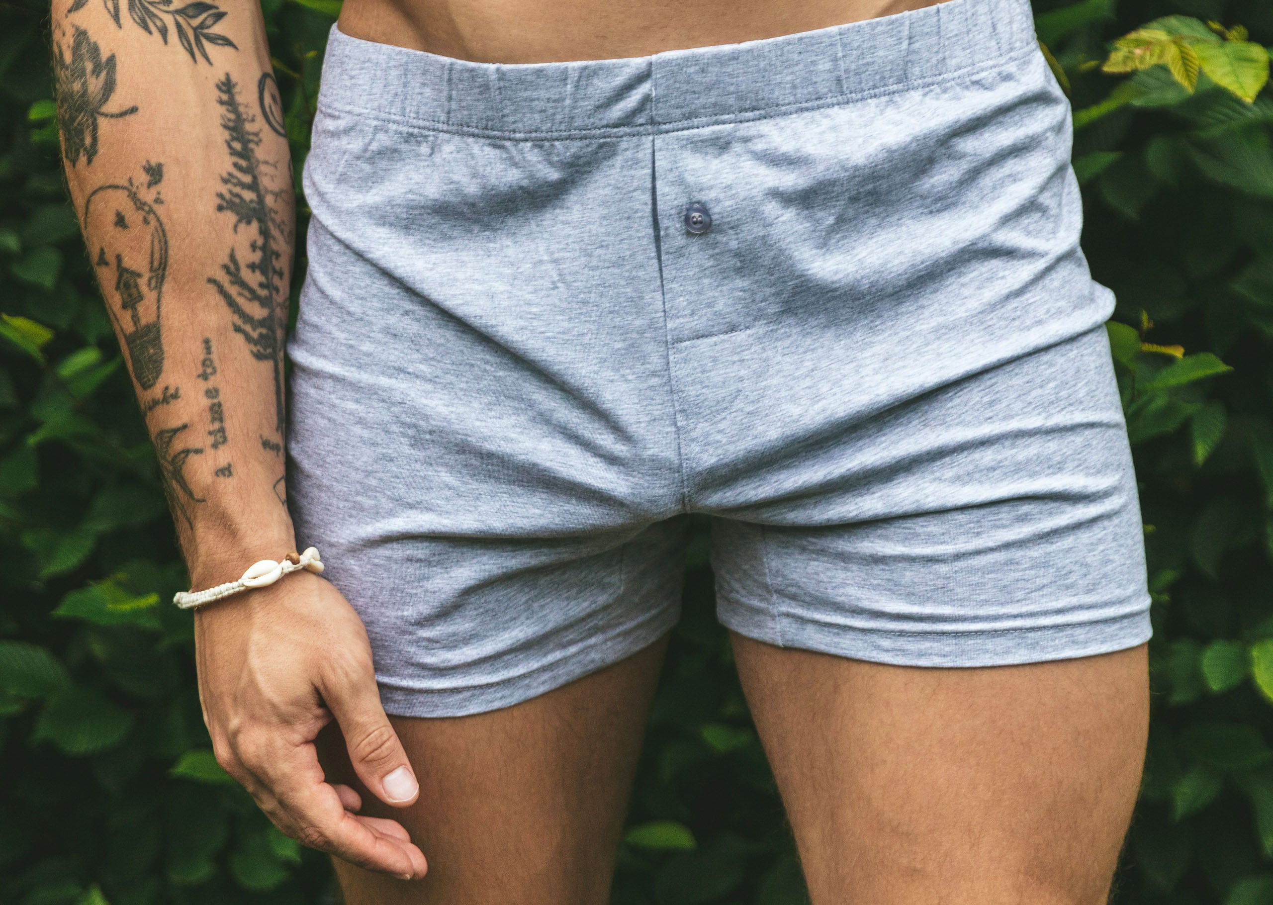 Slim Fit Men's Boxer Briefs - Soft Heather Grey Underwear for Comfort & Support | Perfect for Daily Wear, Workout & Lounge