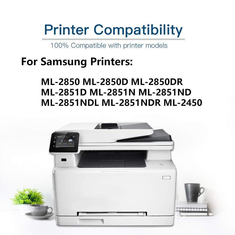 8-Pack Black High Yield Compatible Toner Cartridge Replacement for Samsung ML-2850/ML-2850D/ML-2850DR/ML-2851D/ML-2851N Series - Perfect for Office & Home Laser Printing Needs