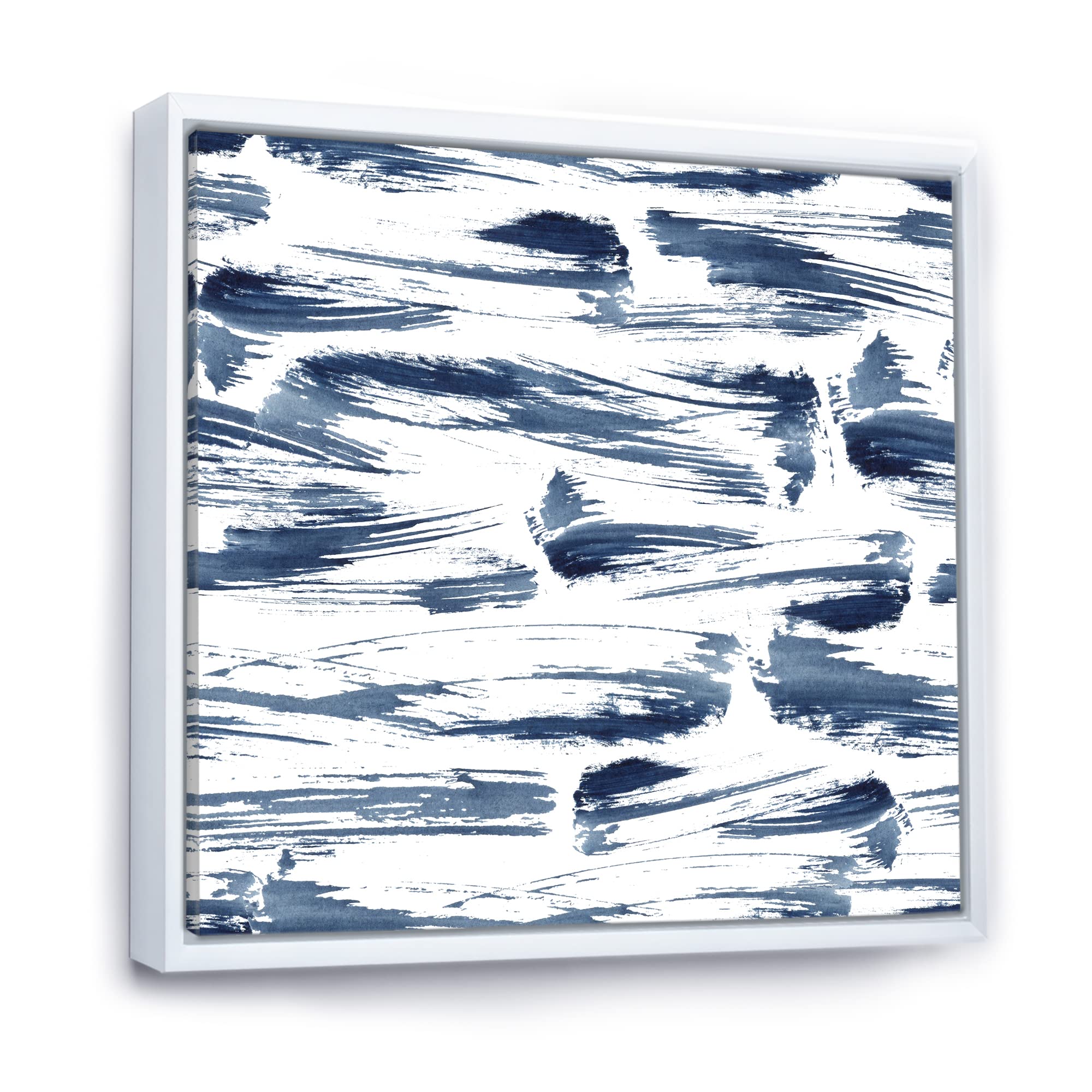 Abstract Blue Aquatic Texture Canvas Wall Art - Modern Framed Print for Living Room, Bedroom & Office Decor | DesignQ