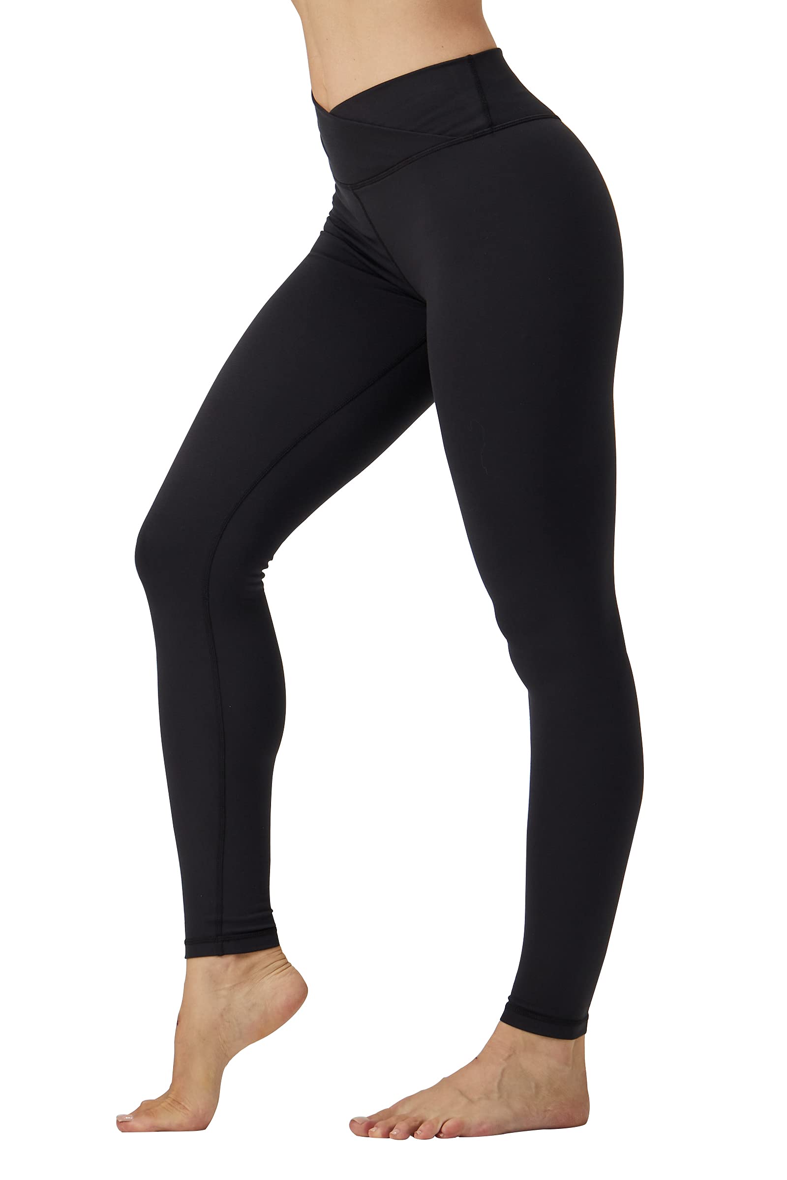 High Waist Yoga Pants for Women - Tummy Control Workout Leggings, Gym Running Pants, Cross Waist Design for Comfort & Style - Perfect for Yoga, Fitness, Running & Lounge Wear