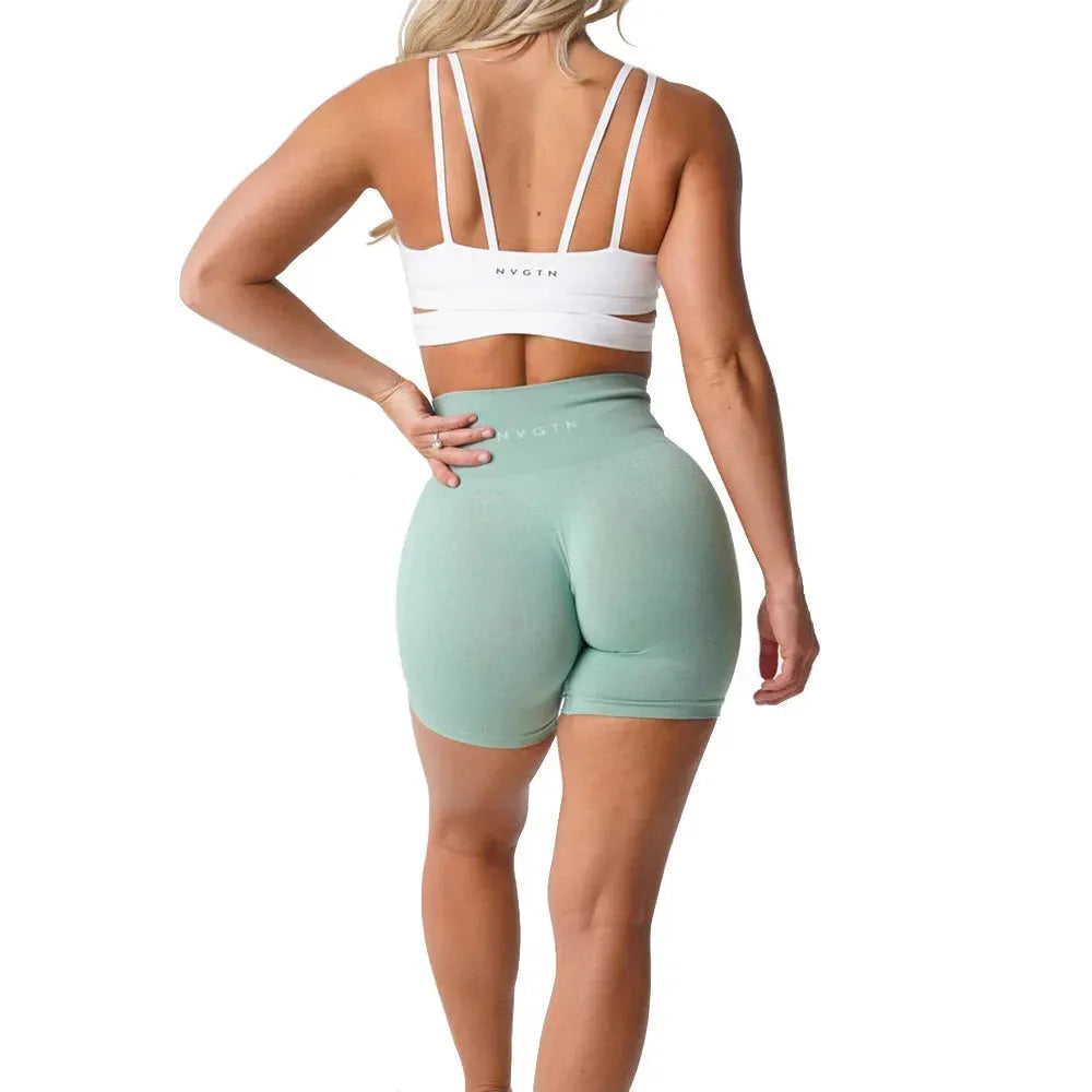 NVGTN Seamless Pro Shorts for Women - High Waisted Workout Shorts with Scrunch Detail - Perfect for Running, Yoga & Gym Training - Great for Intense Workouts & Active Lifestyle