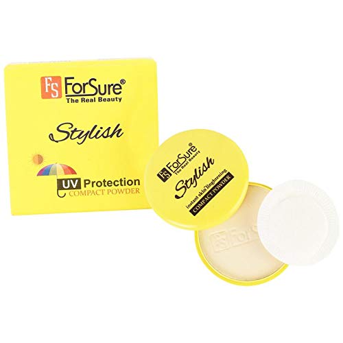 ForSure The Real Beauty Instant Skin Lightening Compact Powder - UV & Waterproof, Oil Control & Long Lasting - Perfect for Daily Makeup, Travel & Outdoor Activities