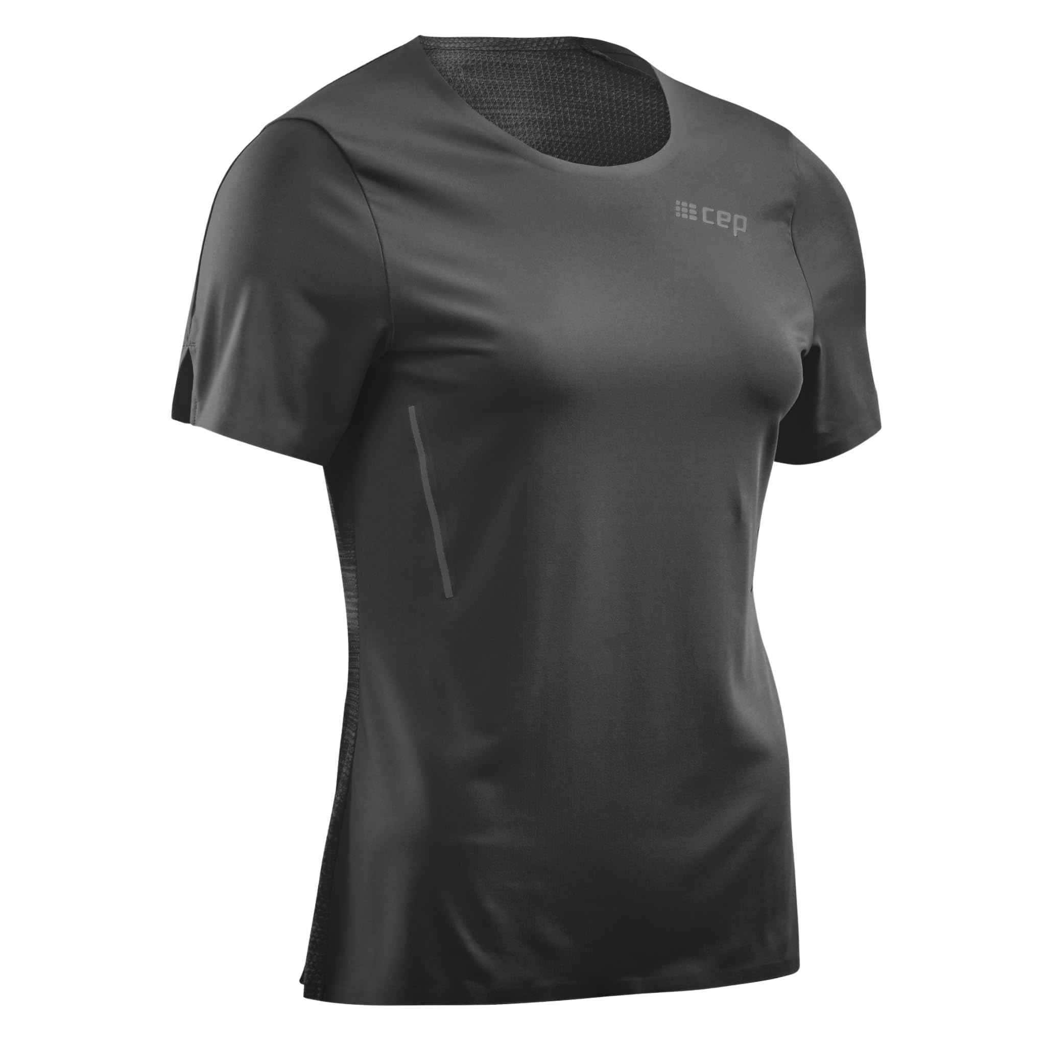 CEP Women's Running Shirt - Breathable Short Sleeve Workout Top for Women | Perfect for Jogging, Gym & Outdoor Activities | Black