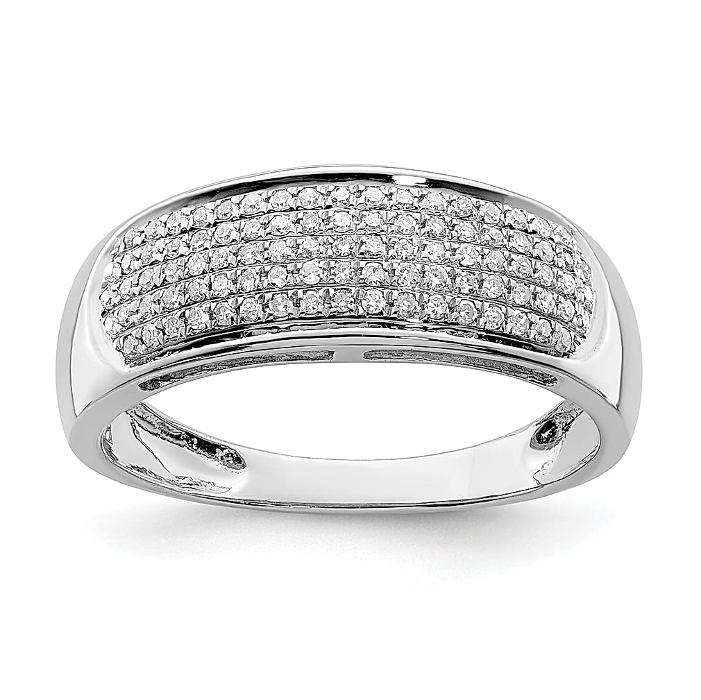 925 Sterling Silver Diamond Wedding Ring for Women - Elegant Ladies Band Fine Jewelry, Perfect Gift for Her - Ideal for Engagement, Anniversary & Special Occasions