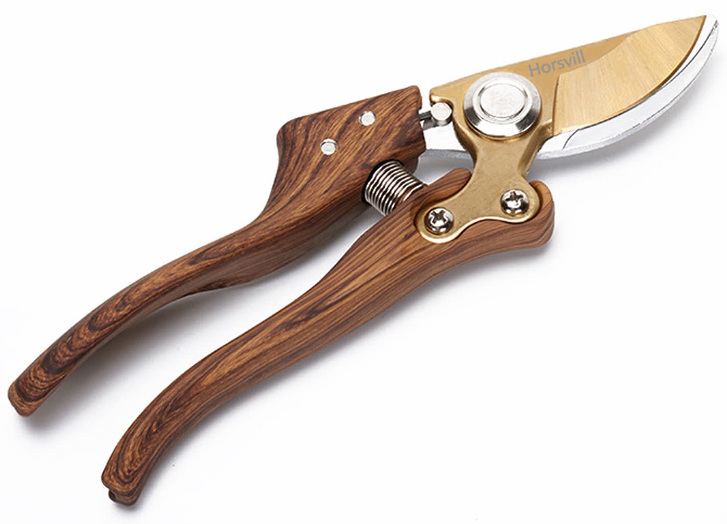 Premium Japanese Garden Shears - Heavy Duty Floral Branch Cutters & Pruning Shears for Gardening, Wood Grain Handheld Pruners - Perfect for Florists, Landscaping, and Outdoor Plant Care