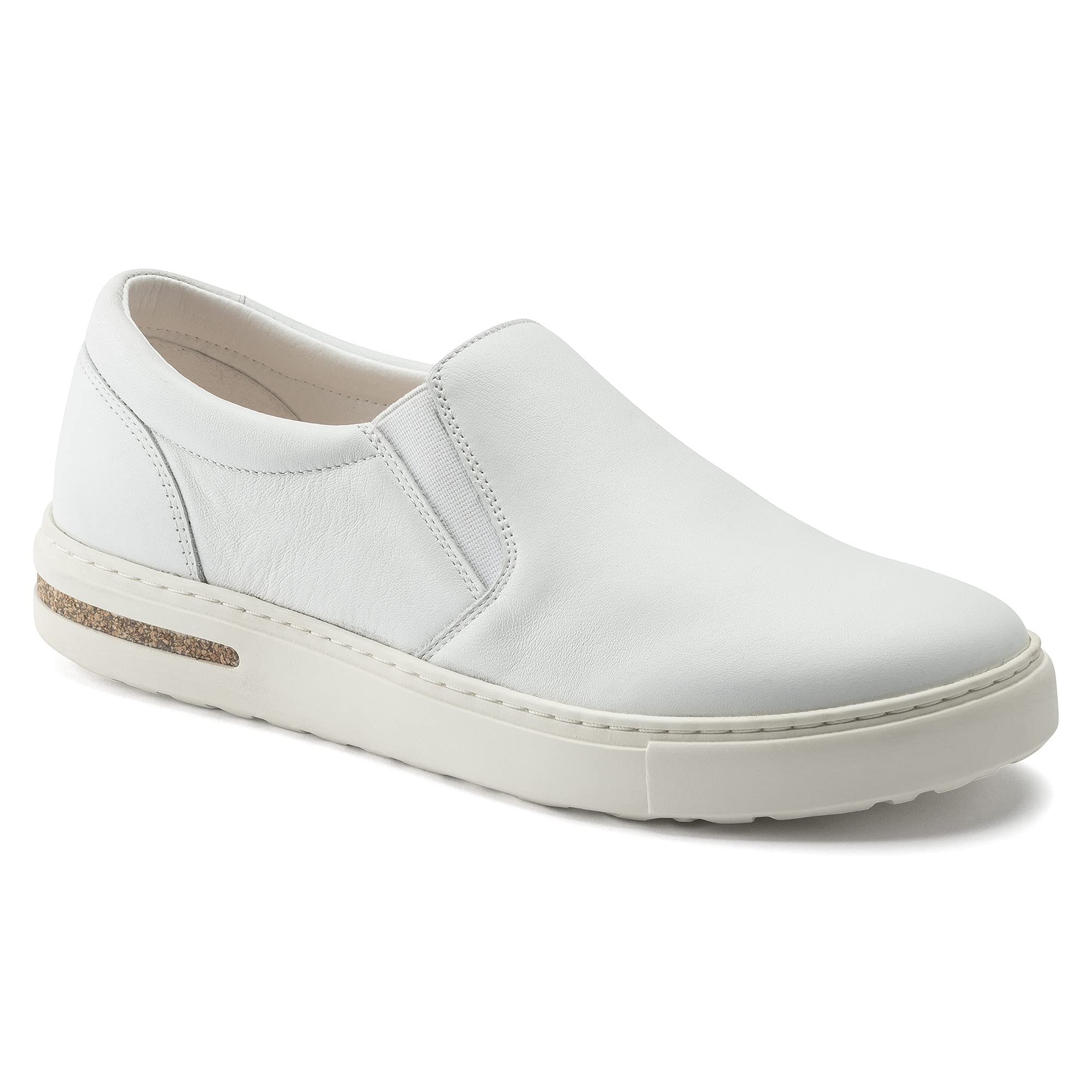 Birkenstock Women's Oswego Leather Clogs - White, Size 41 EU | Comfortable Slip-On Shoes for Casual Wear, Work & Home Use