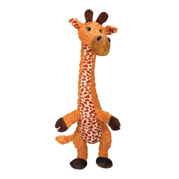 KONG Shakers Luvs Giraffe Dog Toy - Durable Chew Toy for Small & Medium Dogs - Interactive Squeaky Plush Giraffe for Playtime & Training