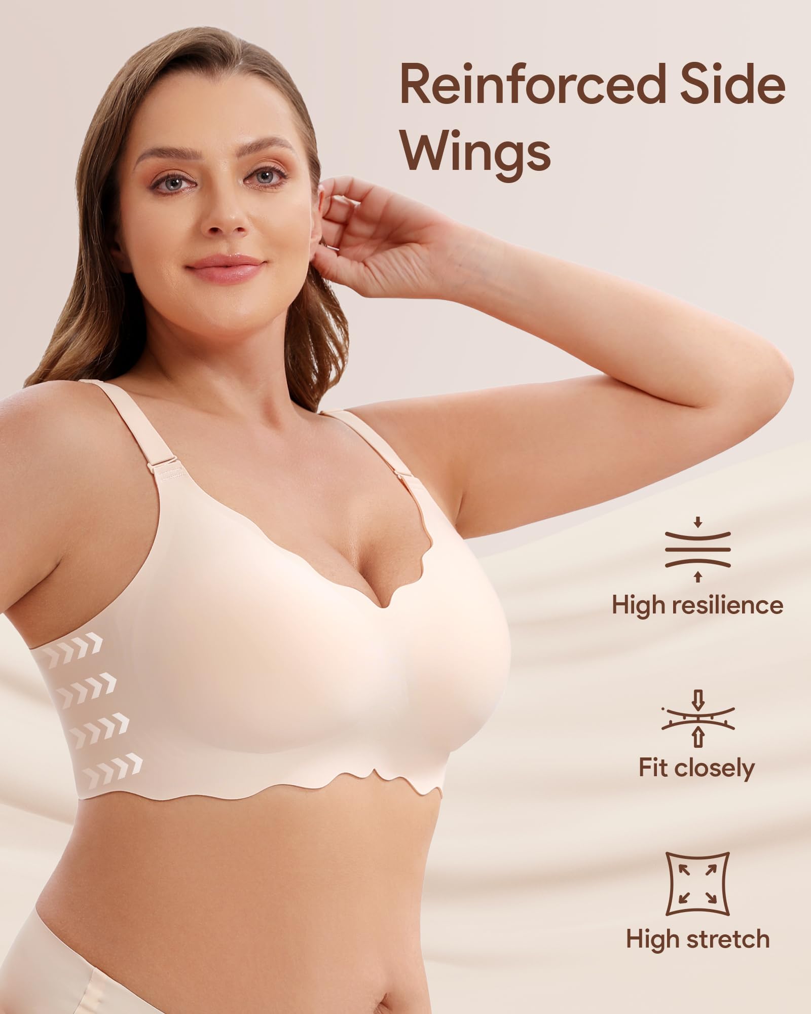 Angelhood Wireless Bras for Women - Seamless Comfort Bralette with Extenders, No Underwire Support - Perfect for Yoga, Lounge & Everyday Wear