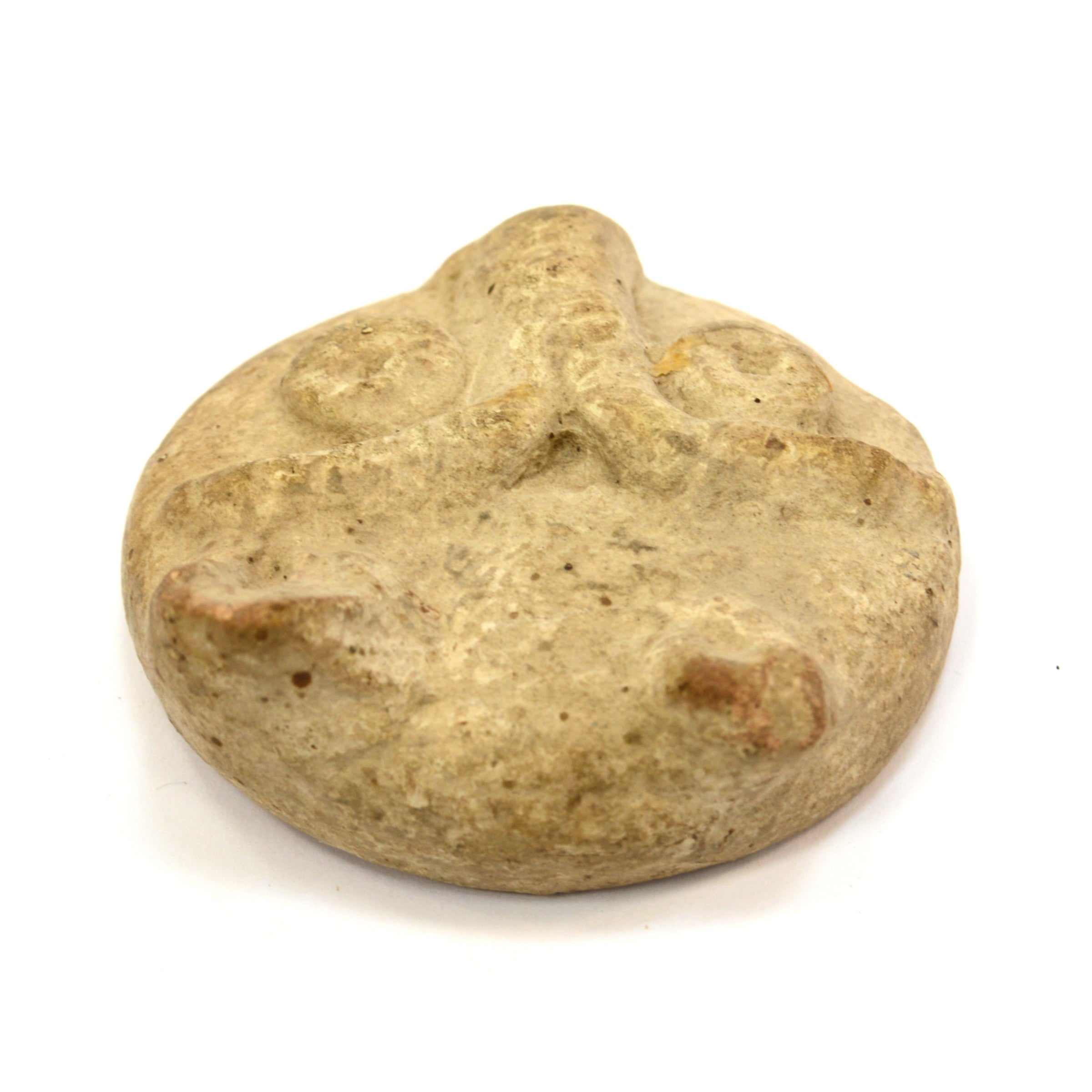 Ancient Pre-Columbian Indian Warrior Head Small Pottery Shard - Authentic Taino or Mayan Artifact for Collectors, Home Decor & Historical Display