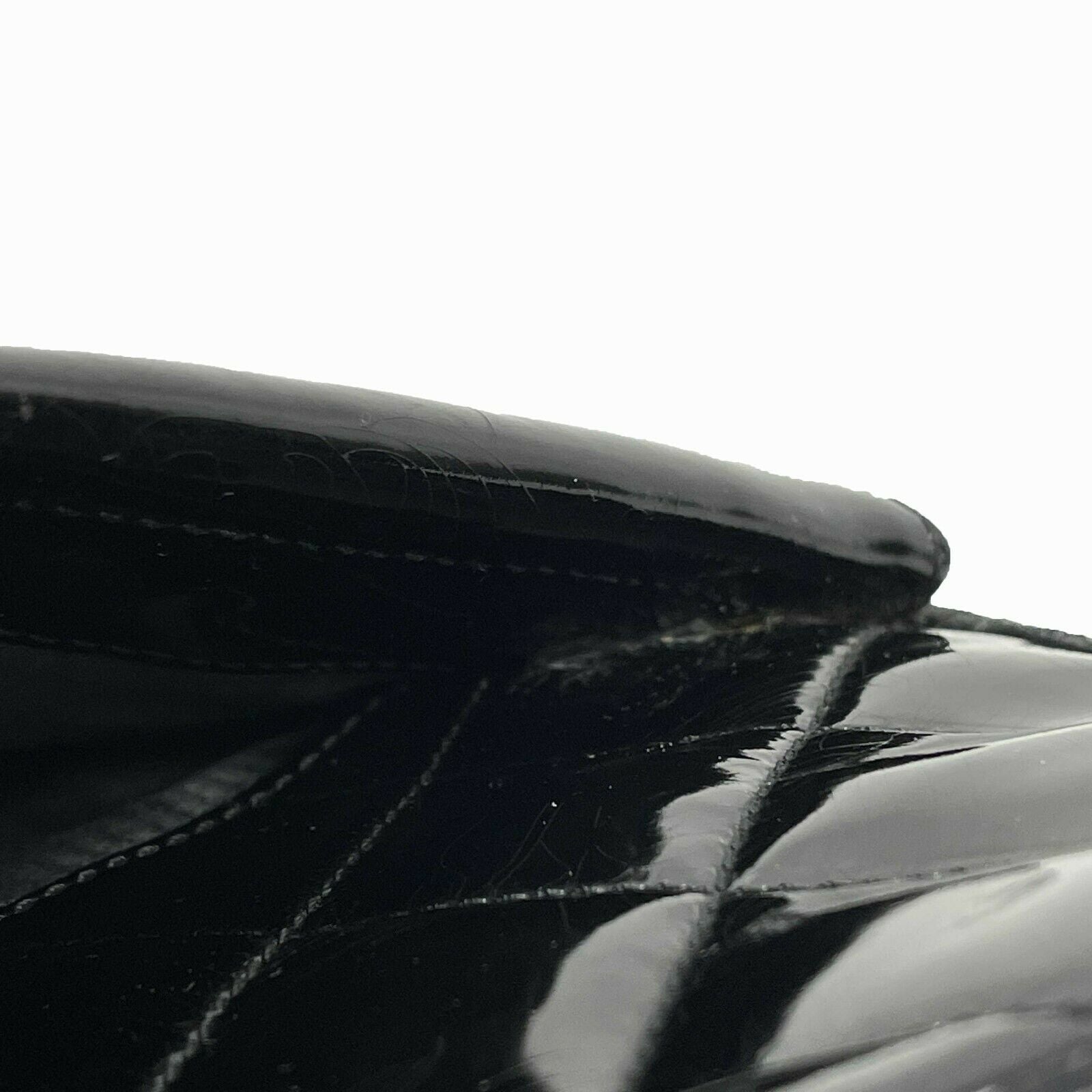 Vintage CHANEL Quilted Black Patent Leather CC Logo Fold Over Crossbody Shoulder Bag for Women | Perfect for Date Night, Parties & Everyday Use