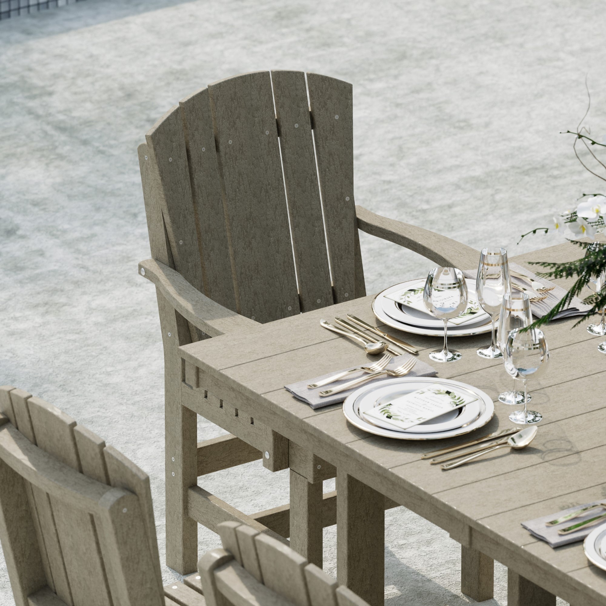 Heritage 7-Piece 44x72 Inch Dining Table Set with Chairs - Perfect for Family Gatherings, Dinner Parties & Outdoor Entertaining