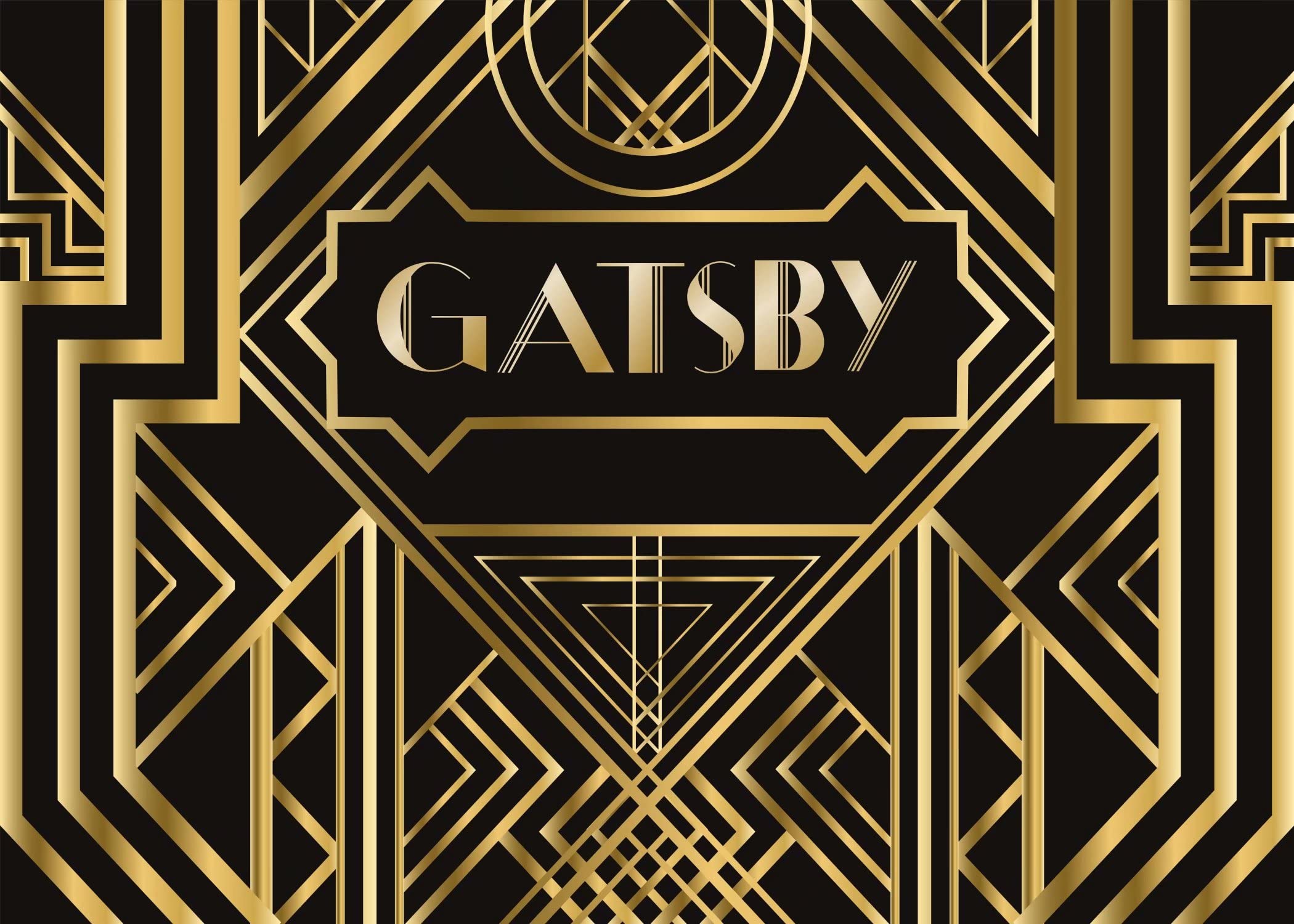 9x6ft Black and Gold Gatsby Backdrop - Roaring 20s Party Decor, 1920s Retro Theme Luxury Banner for Birthday Events, Photo Studio Props | Perfect for Great Gatsby Themed Parties, Adult Celebrations & Vintage Photoshoots