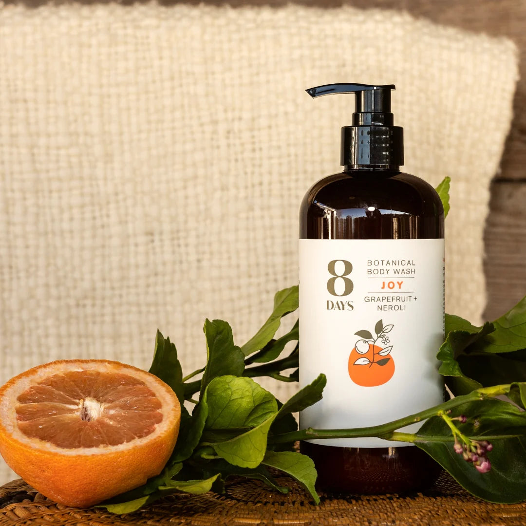 Joy Botanical Body Wash - Grapefruit & Neroli Scented Natural Body Cleanser for Dry & Sensitive Skin - Perfect for Relaxing Bath & Shower Time