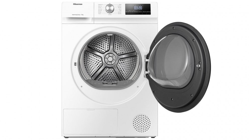 Hisense 8kg Heat Pump Dryer HDFY80H - Energy Efficient, Quiet & Fast Drying for Home Laundry - Perfect for Apartments, Small Families & Eco-Friendly Living
