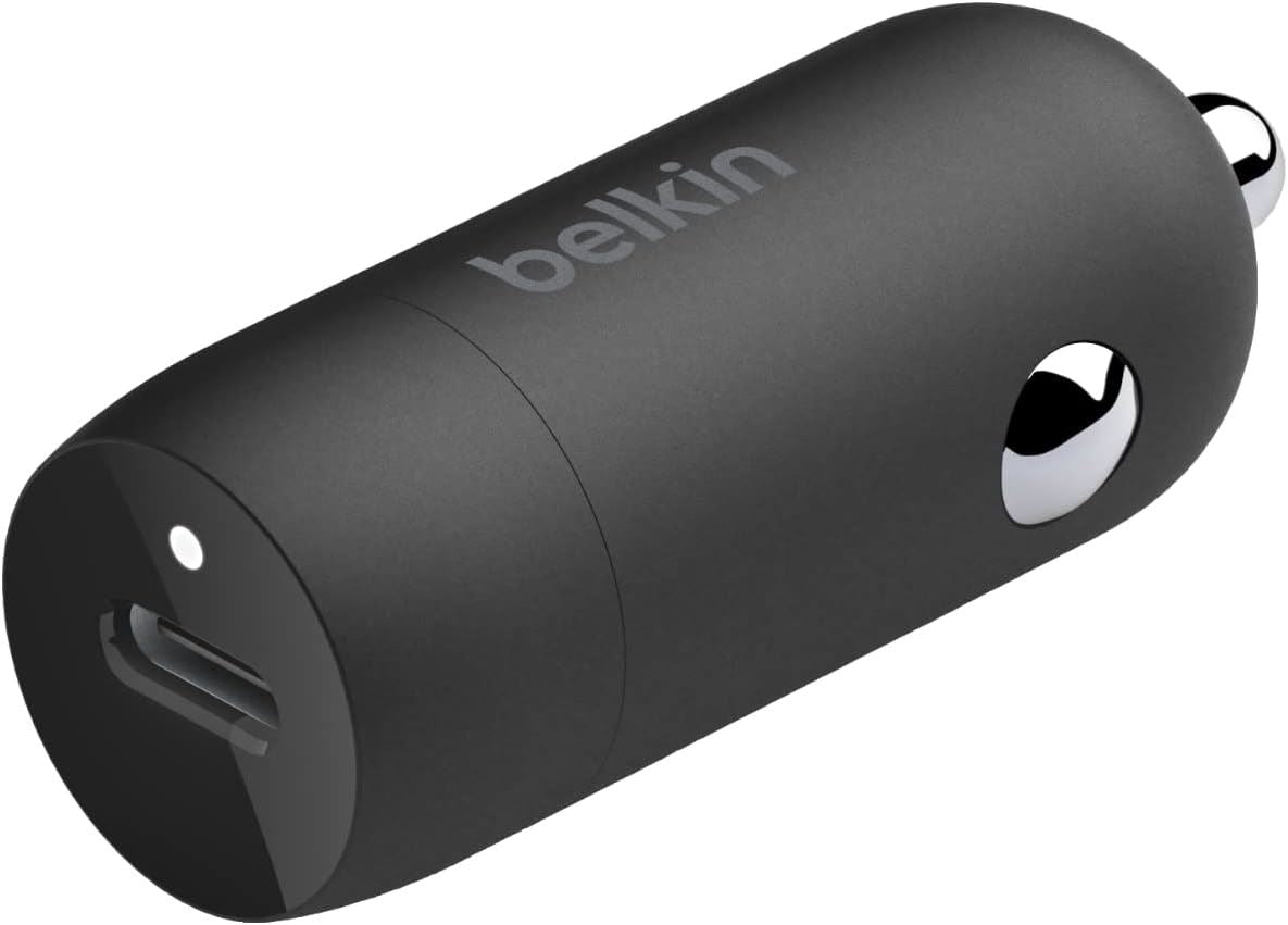 Belkin Boost Charge 30W USB-C PD Fast Car Charger - Black (CCA004btBK) | Quick Charging for iPhone, Samsung, iPad & More | Perfect for Road Trips & Commuting