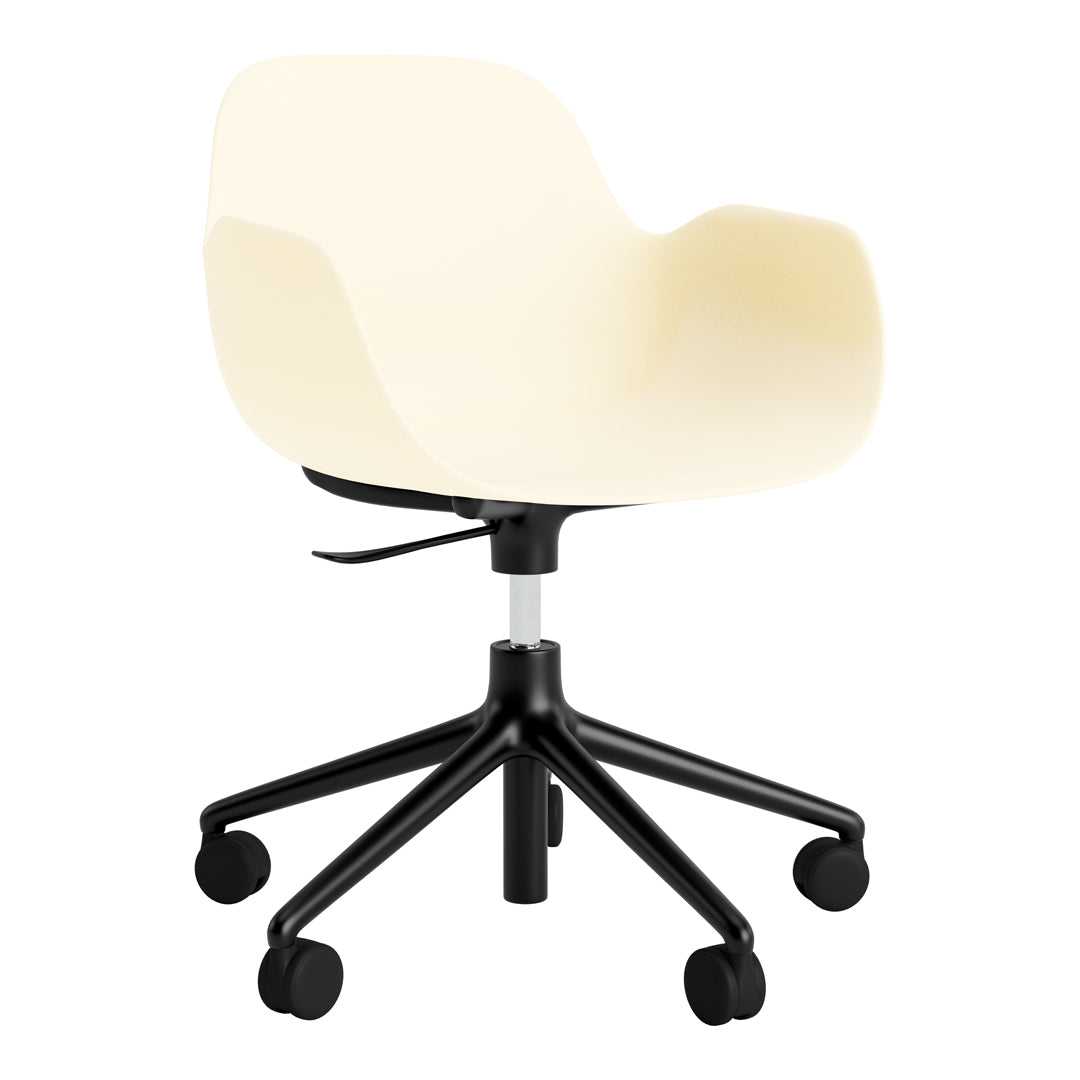 Modern Form Armchair with 5W Swivel Base & Gas Lift Mechanism - Ergonomic Office Chair for Home & Workspace Comfort
