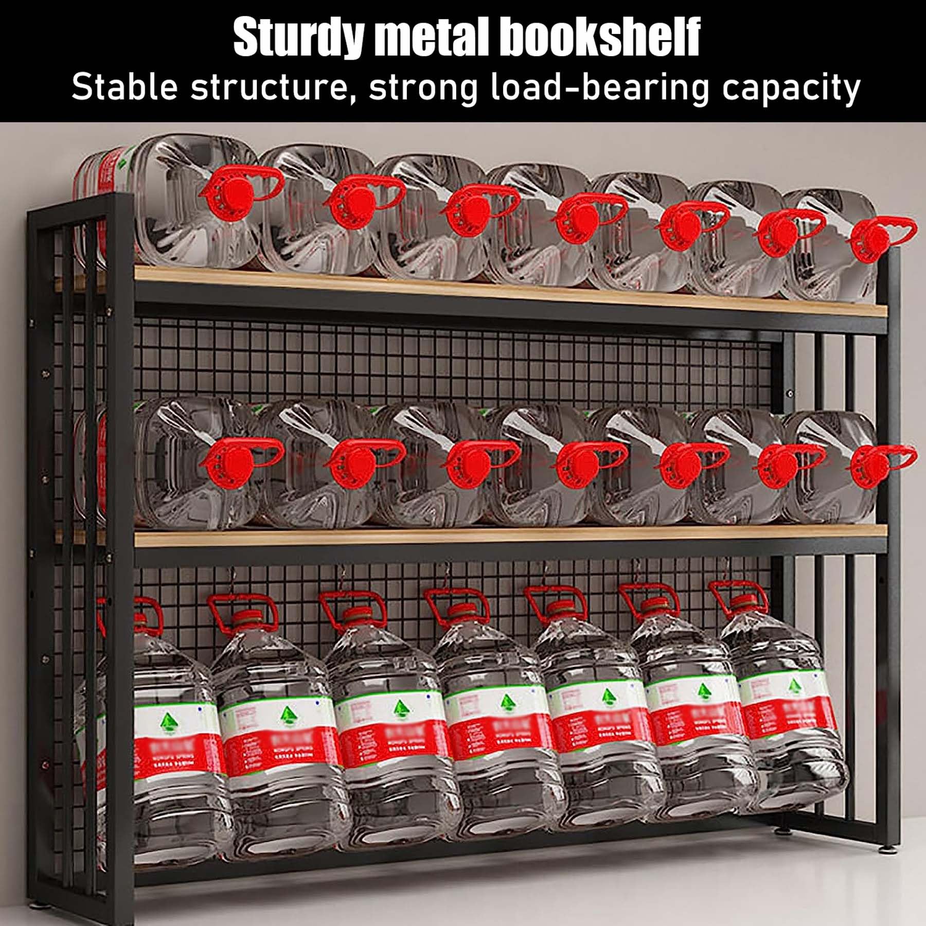 2 Tier Adjustable Wood Desktop Bookcase - 105x24x89cm White Office Bookshelf Organizer for Computer Desk, Home Office Supplies & Display | Perfect for Small Spaces, Workspaces & Book Storage