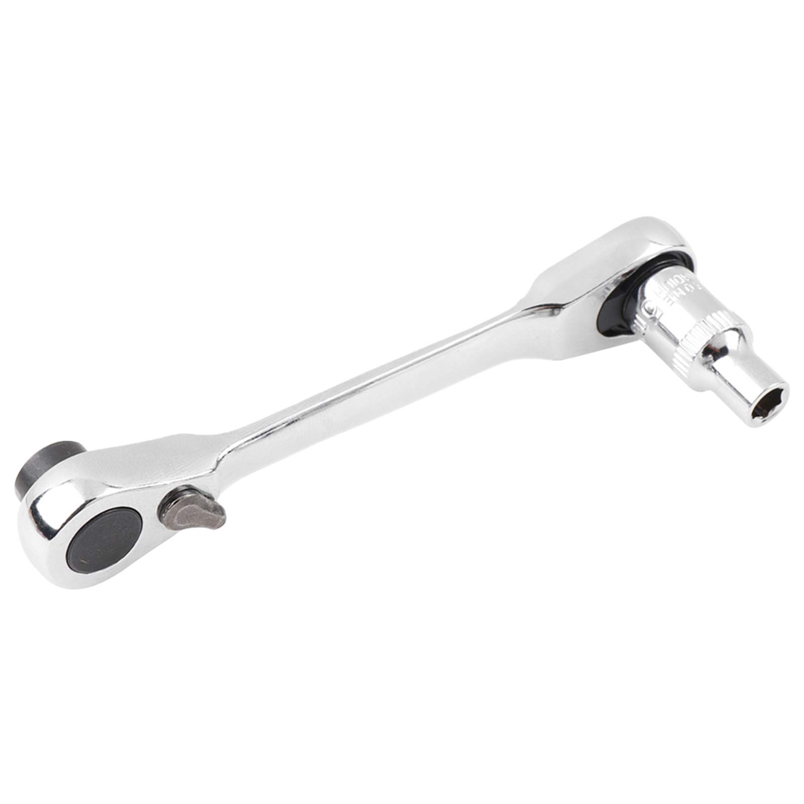 1/4 Inch Mini Double Headed Ratchet Wrench Set - 72 Tooth Drive, 5° Quick Release Rotator with Socket & Screwdriver Bits - Silver (Perfect for Tight Spaces, Automotive Repair & DIY Projects)