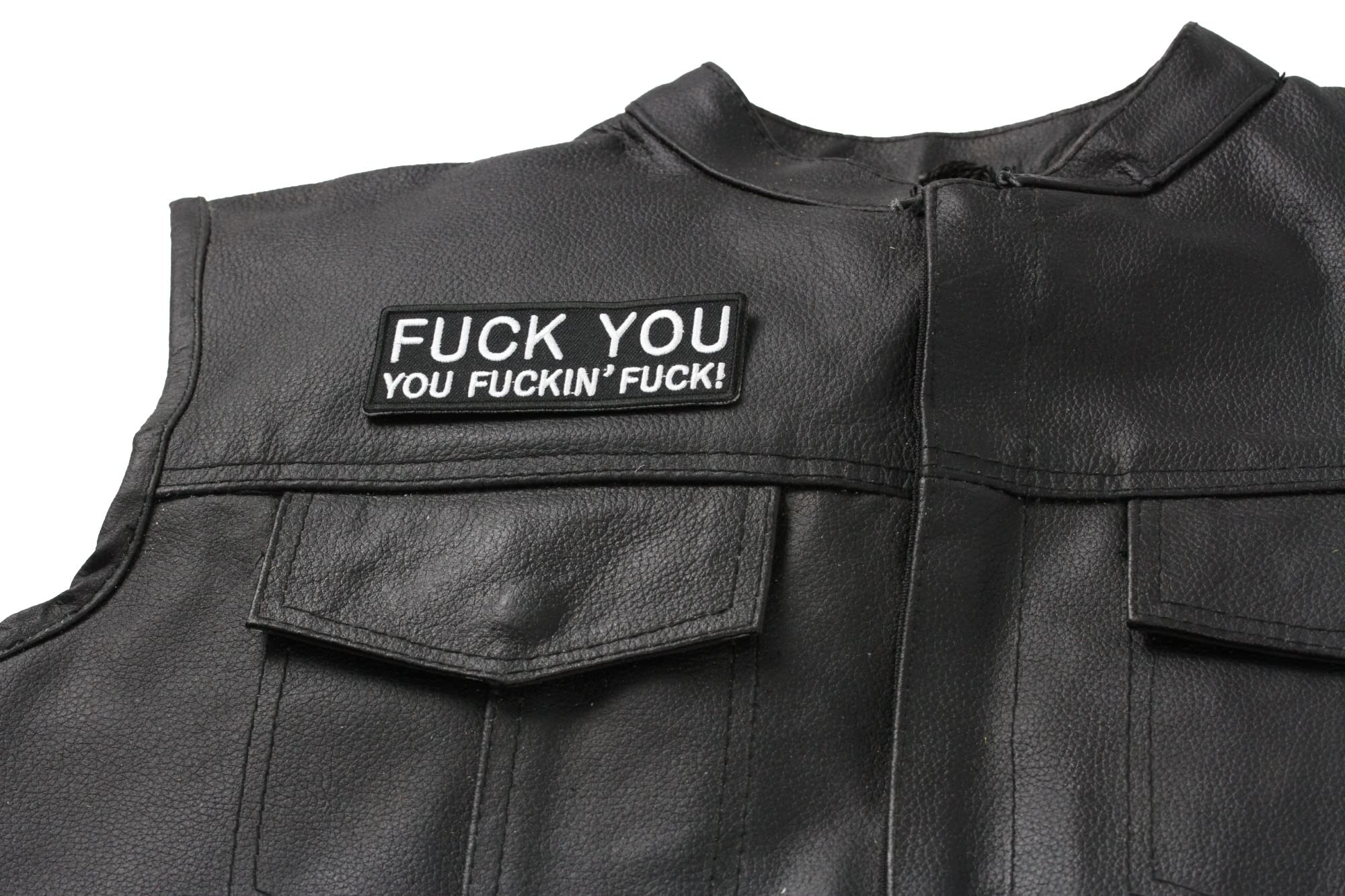 Funny 'Fuck You' Embroidered Patch - Edgy Iron-On Badge for Jackets, Hats & Bags - Rebellious Humor Accessories for Adults (Perfect for Punk Style & DIY Customization)