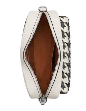 Coach Elias Crossbody Bag with Houndstooth Print - Stylish Women's Shoulder Purse for Work, Travel & Everyday Use