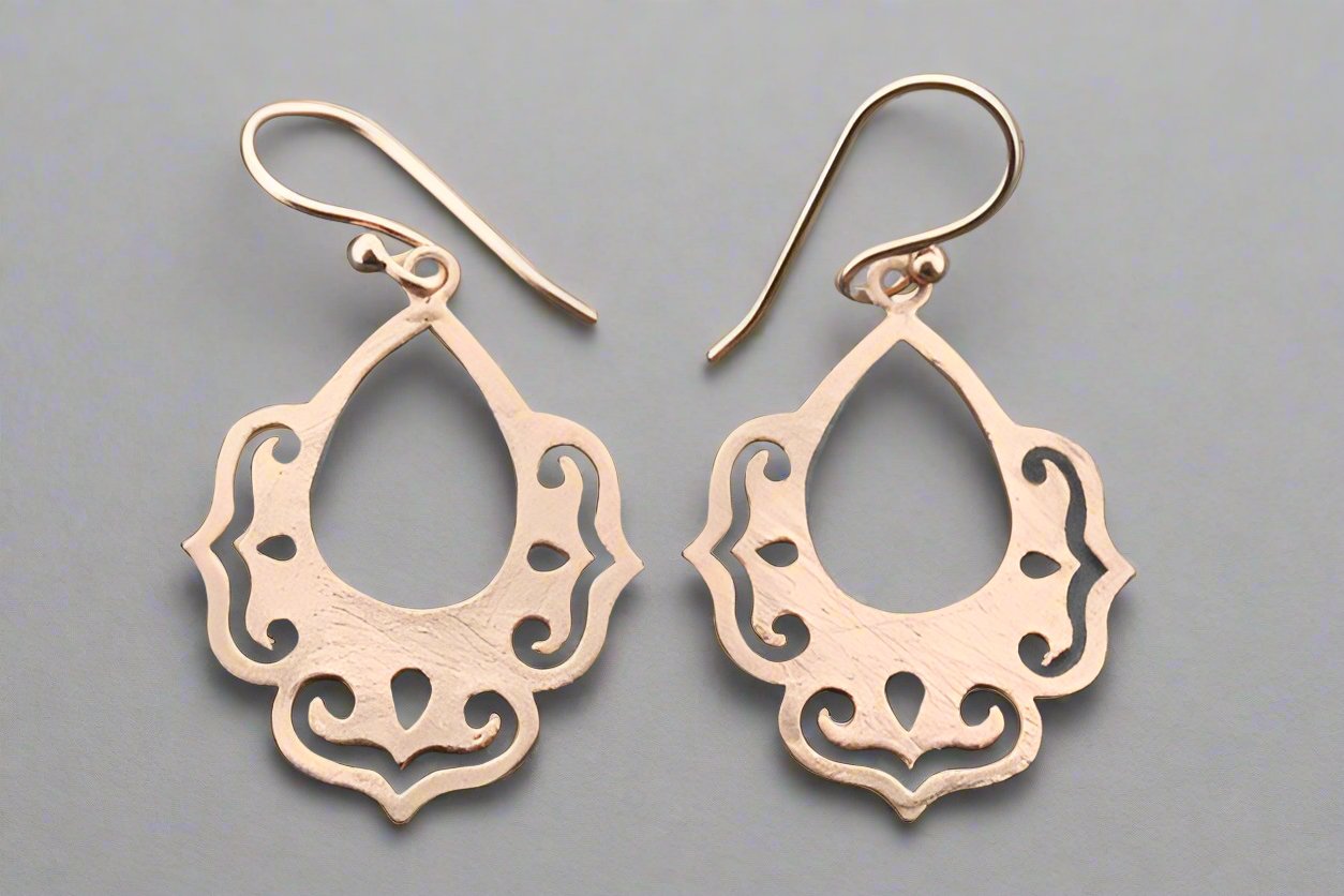 Rose Gold Over Sterling Silver Chandelier Drop Earrings for Women - Elegant Dangling Jewelry for Parties, Weddings & Special Occasions