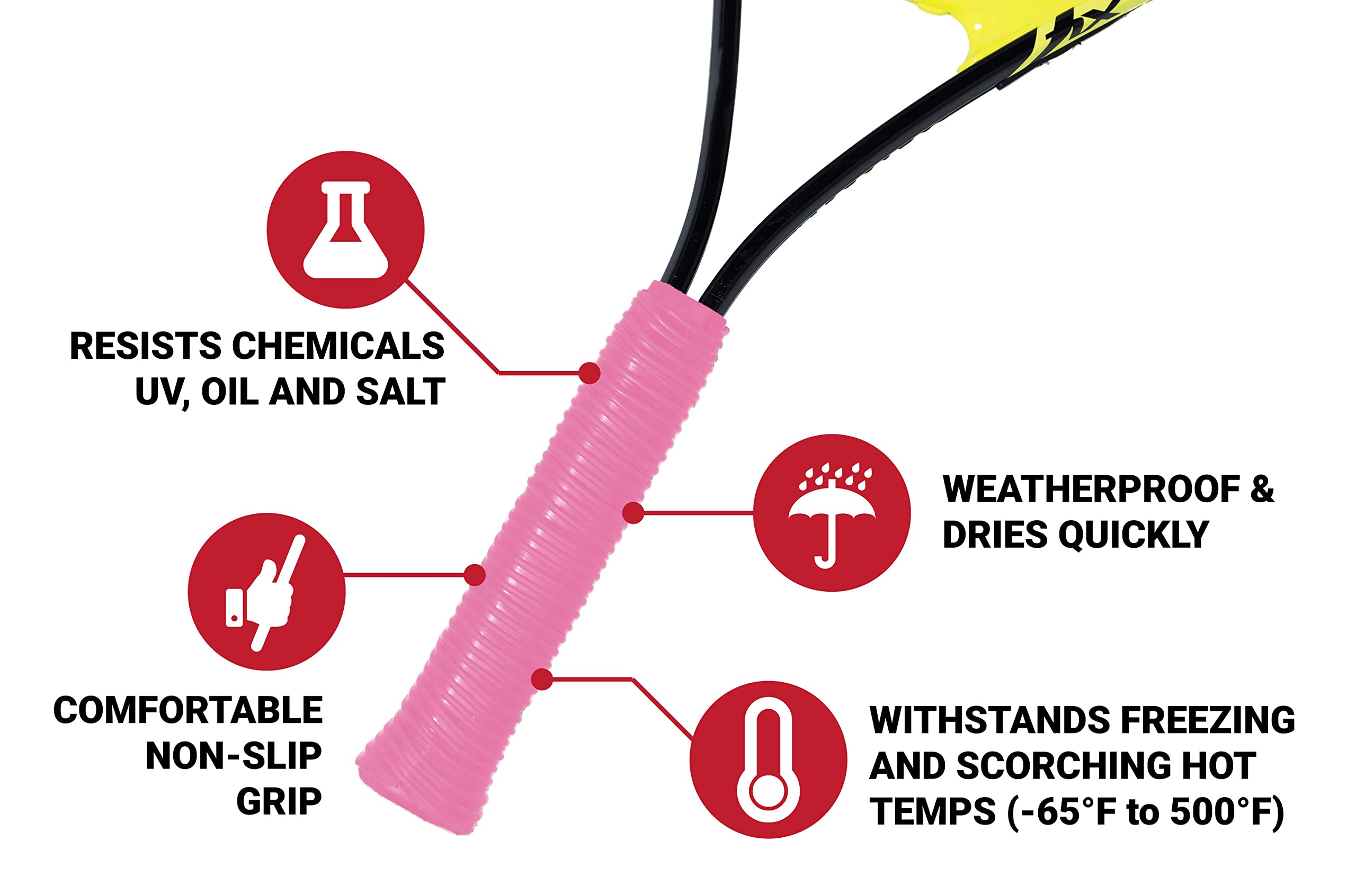 Non-Slip Silicone Grip Wrap for Tools, Fitness & Sports Equipment - 1.7mm Thick Rubber Handle Cover - Perfect for Gym, DIY Projects, and Outdoor Activities