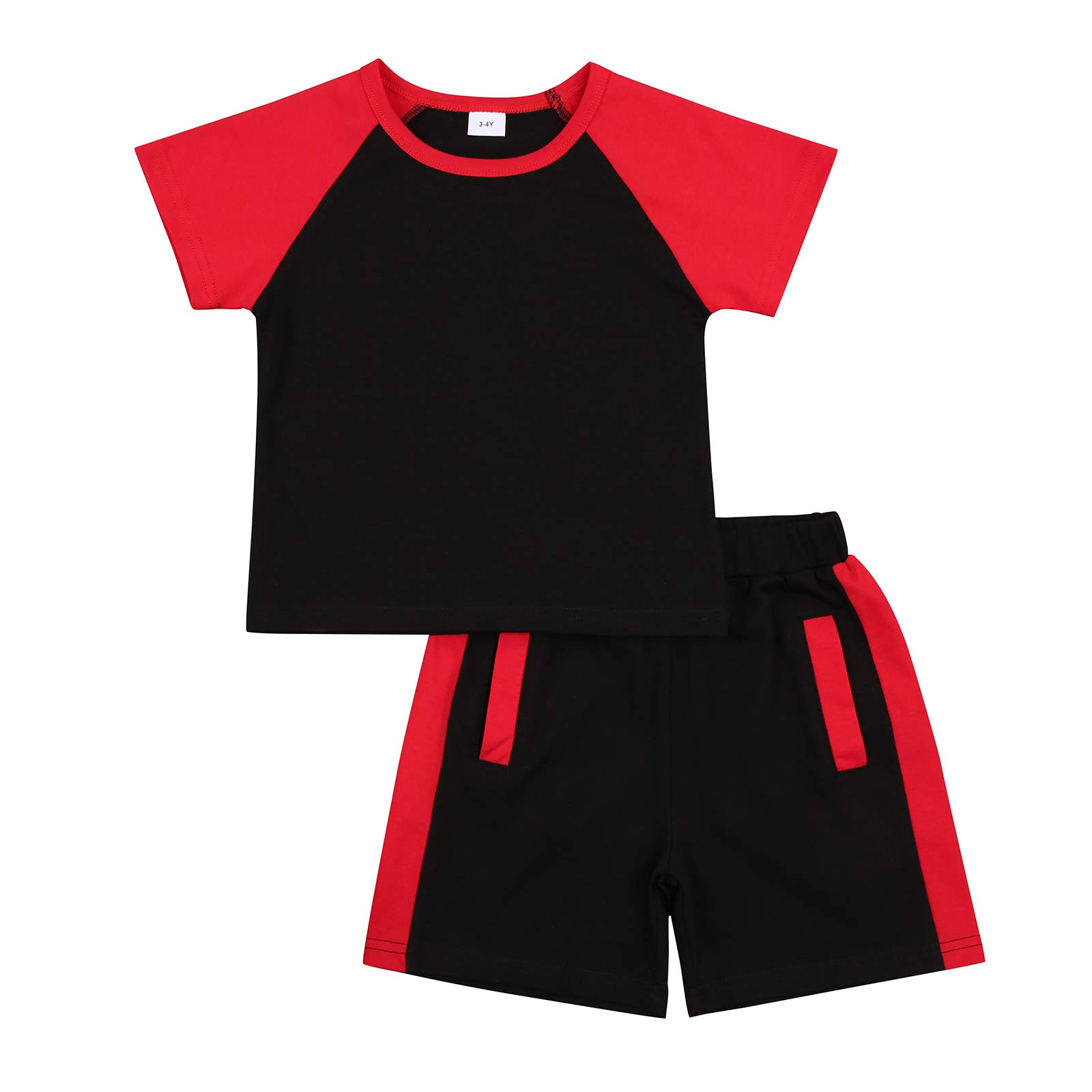 Boys' Summer Outfit Set - 2 Piece Short Sleeve T-Shirt & Shorts for Toddlers | Soft Cotton Casual Clothes for Playtime, Beach & Outdoor Activities