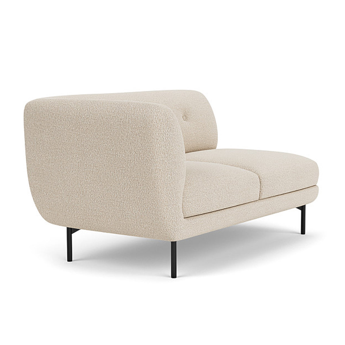 Alfred Boucle Left 2 Seater Modular Sofa - Modern Sectional Couch for Living Room, Small Space & Apartment - Soft Fabric Upholstery with Reversible Design