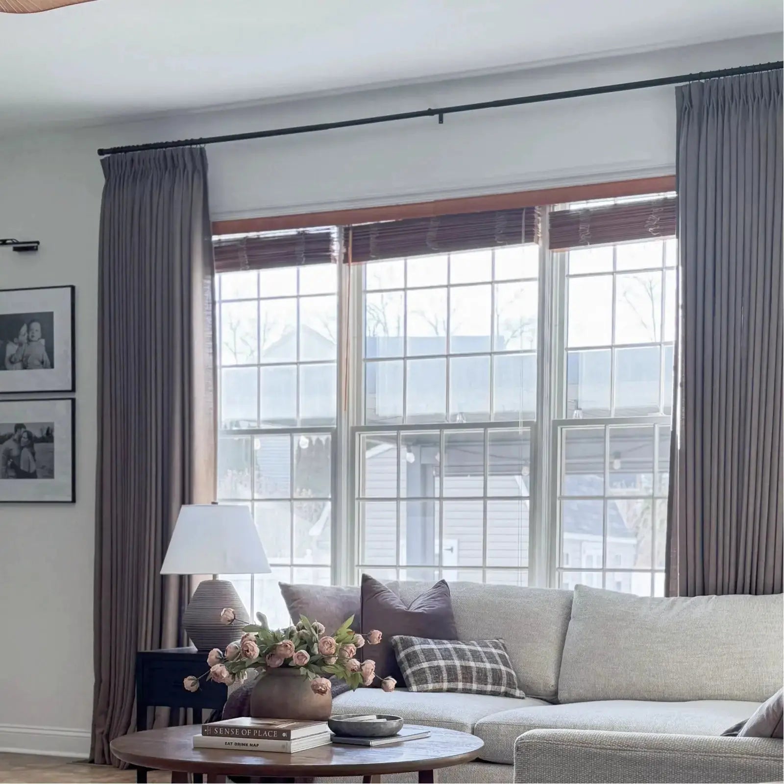 Motorized Blackout Pinch Pleat Curtains - Ready Made for Living Room & Bedroom - Noise Reduction & Light Blocking for Better Sleep