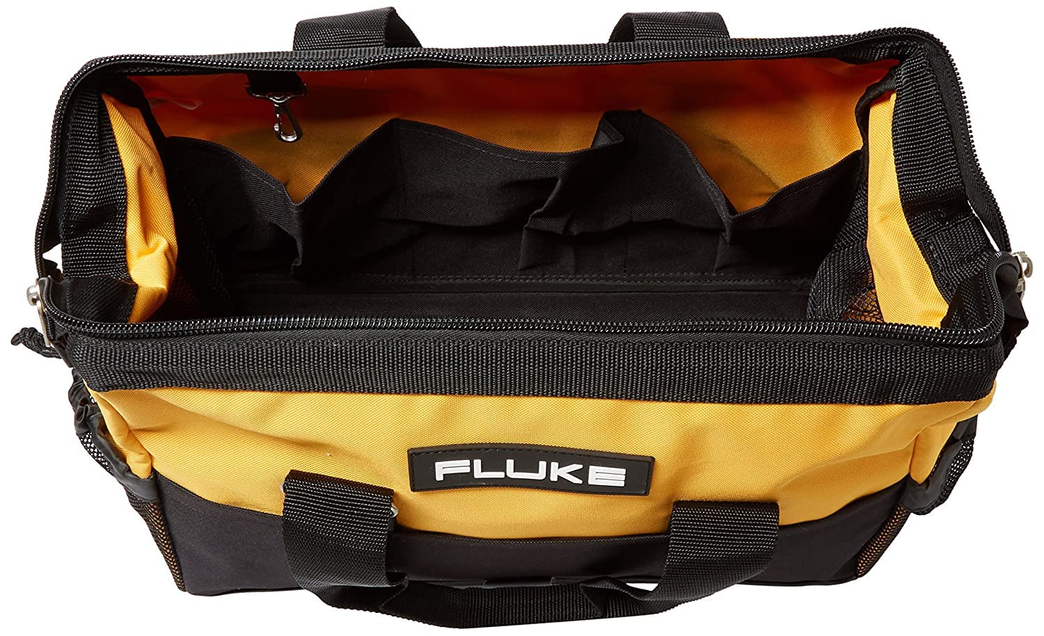 Fluke C550 Small Rugged Canvas Tool Bag - Black & Yellow for Electricians, Contractors & DIY - Durable Work Tool Organizer for Hand Tools & Equipment