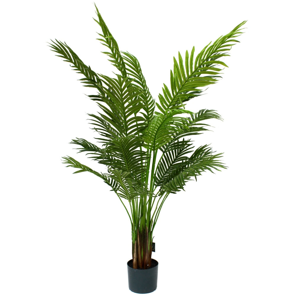 Vibrant Green Areca Palm Artificial Plant in Pot - 54 Inch Tall Fake Palm Tree for Home & Office Decor - Perfect for Living Room, Bedroom, and Indoor Spaces