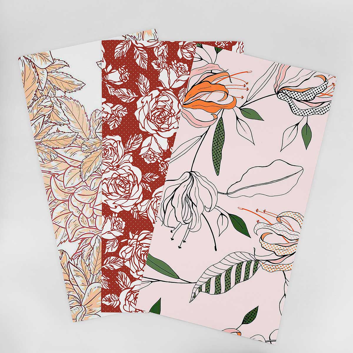 Red and Orange Floral Wallpaper Sample for Bedroom Decor - Peel & Stick Removable Wall Mural - Perfect for Accent Walls, Nursery, or Living Room