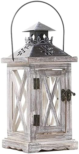Vintage Wooden Candle Holders - Rustic Wrought Iron Tea Light Holders for Table Decor, Portable Horse Lantern & Windproof Candlesticks - Perfect for Home Decoration, Wedding Centerpieces, Romantic Dinners and Outdoor Gatherings