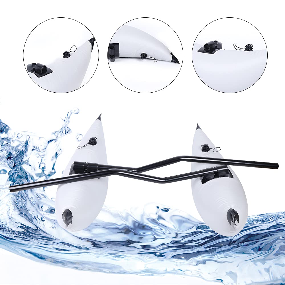 YIYIBYUS Kayak Outrigger Stabilizer Kit - 2PCs PVC Float Tube for Kayak Canoe Fishing Boat | Enhanced Stability for Kayaking, Canoeing & Fishing | Perfect for Calm Waters & Rough Conditions