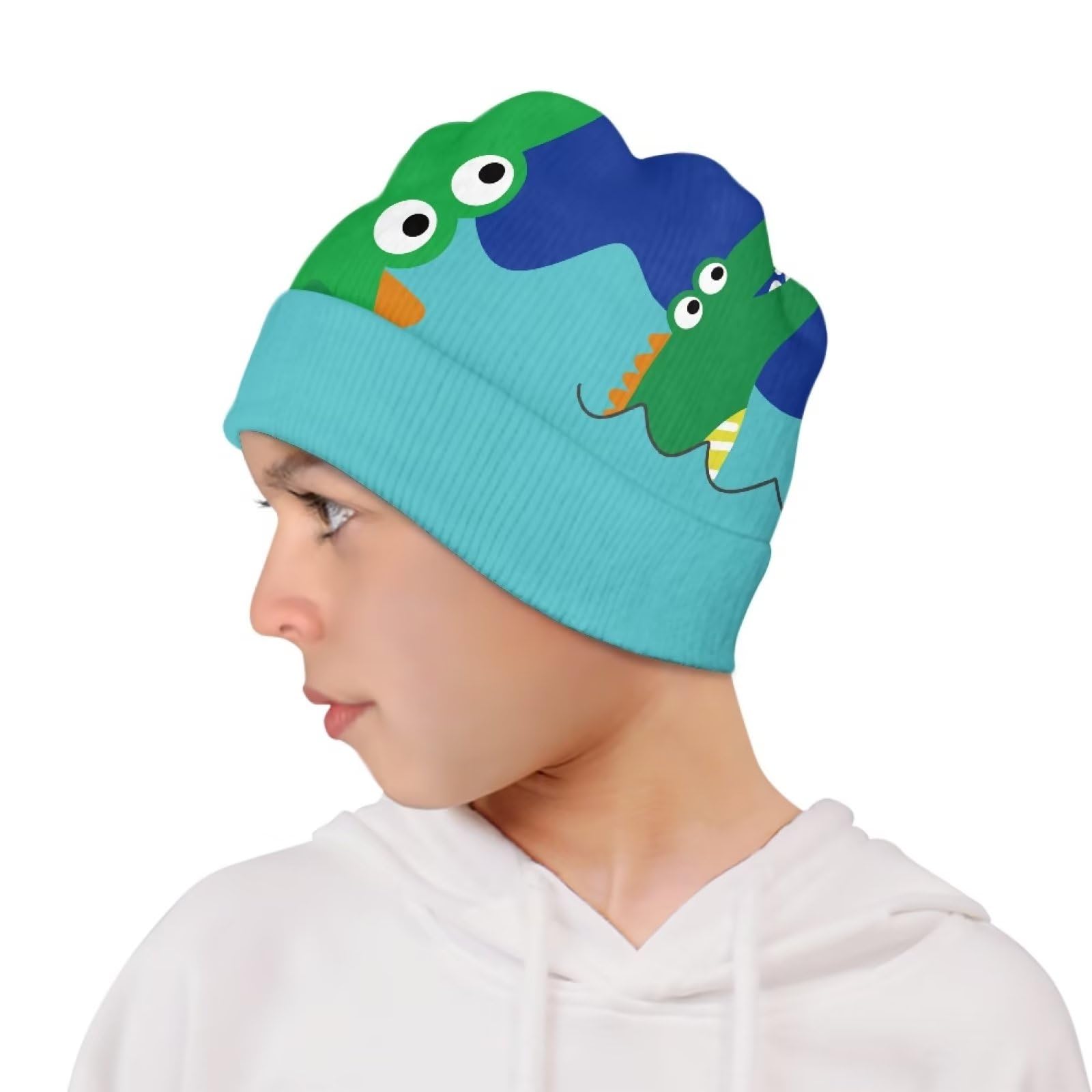 Kids Cartoon Beanies - Warm Winter Hats for Boys & Girls | Soft Knit Cuffed Skull Cap | Birthday Gift | Perfect for Outdoor Play, Snow Days & Holiday Photos