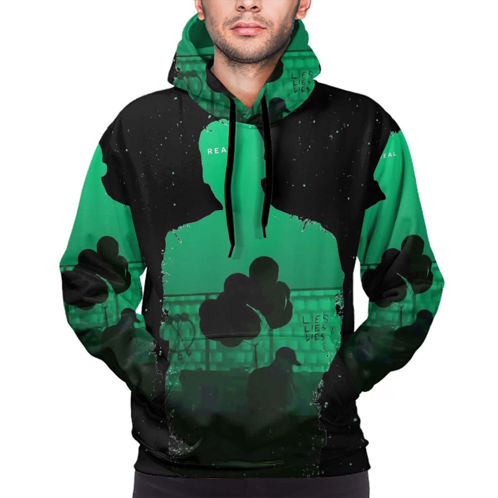 Woodyotime Men's NF Why Hoodies - Comfortable Outdoor Hooded Sweatshirts for Hiking, Camping & Casual Wear | Warm Fleece-Lined Pullover for Men